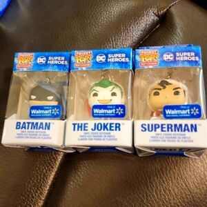 Pocket POP keychain DC Super Heros Funco Superman , Batman,  The Joker